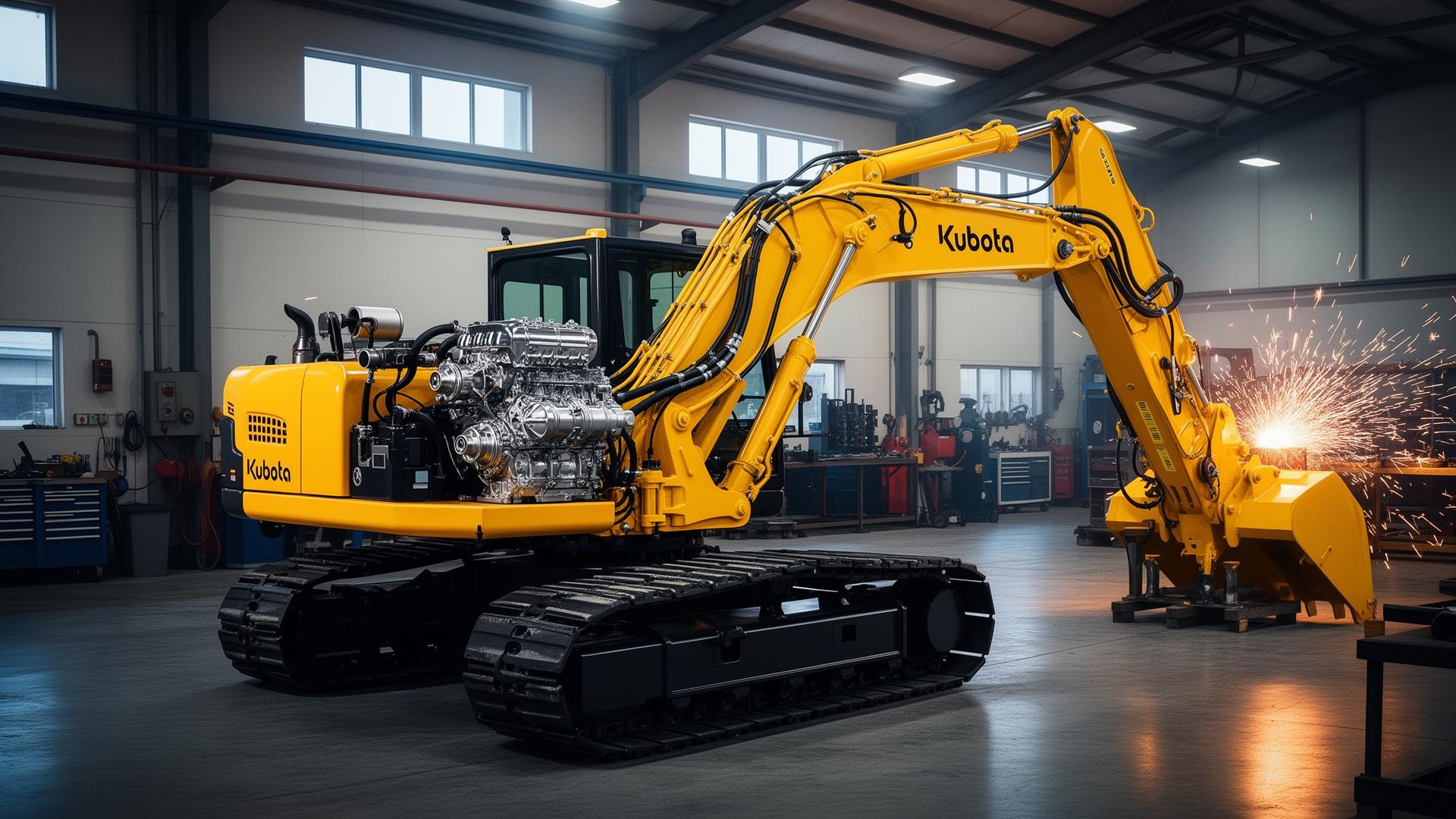 Custom Δelta excavator under assembly